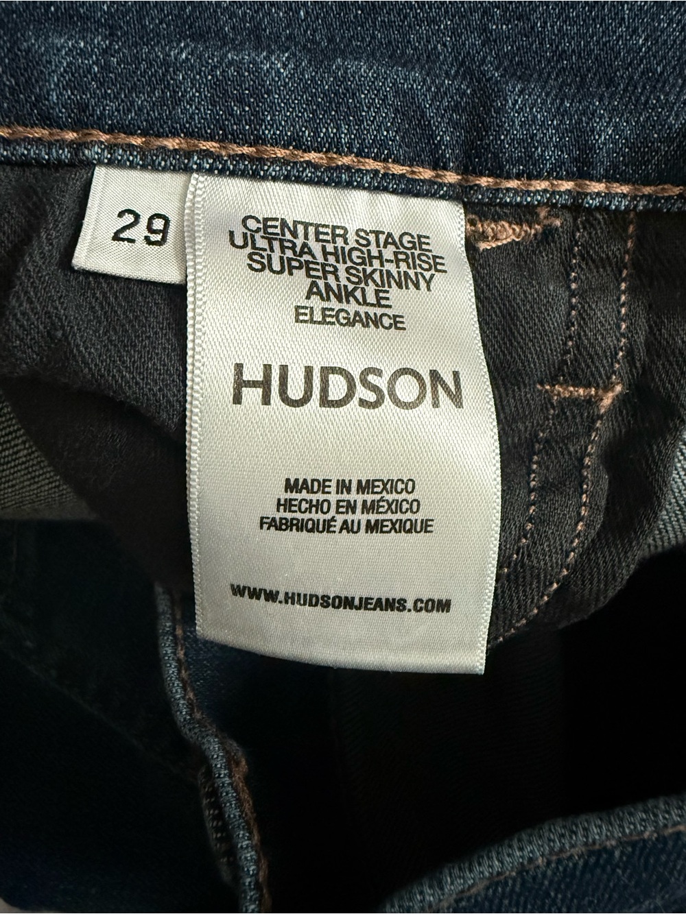 Hudson Jeans Women’s High-Rise Dark Blue Skinny Jeans size 29 - Picture 8 of 8
